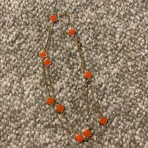 Orange and gold chain necklace
